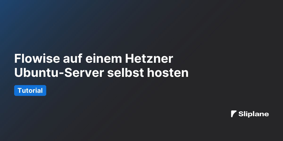 Flowise auf einem Hetzner Ubuntu-Server selbst hosten